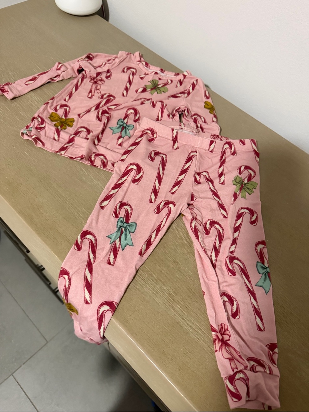 Pink chicken girls pajama set